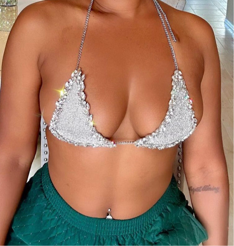 Diamond triangular bra