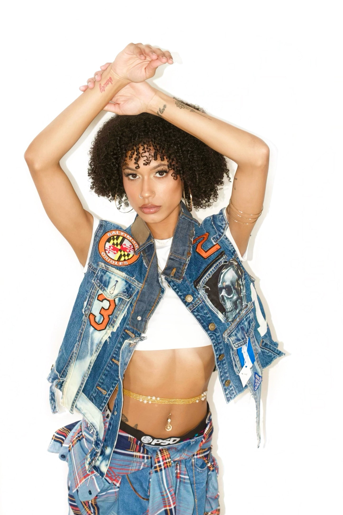 Skull Denim Vest